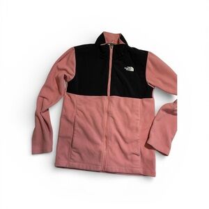The North Face Black and Coral Fleece Jacket